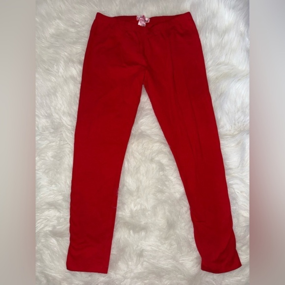 Pink Angel Girls Red Leggings